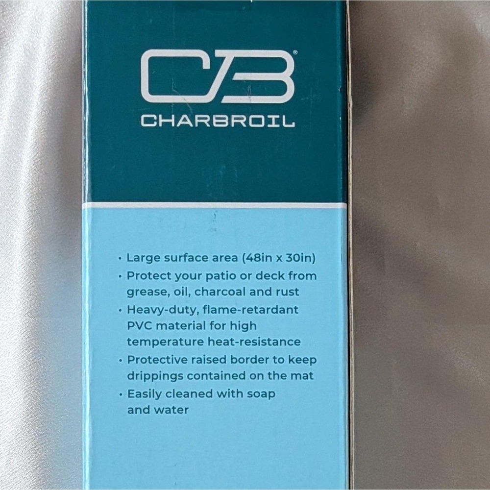 New Charbroil Grill Mat 48x30 Heavy Duty BBQ Deck Patio Protector Waterproof NWT - Picture 5 of 7